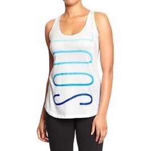 Old Navy “Soul” Ombre Blue Graphic Active Tank